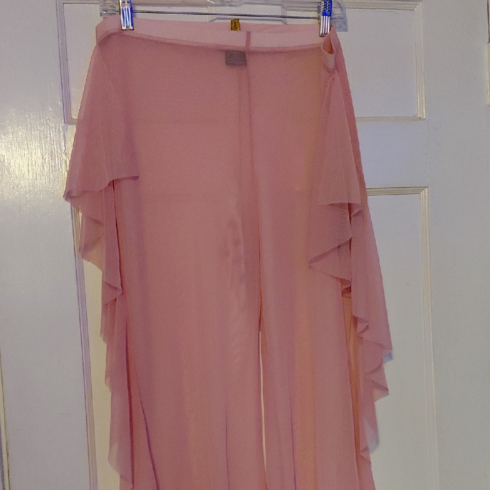 Elegant Pink Chiffon Skirt